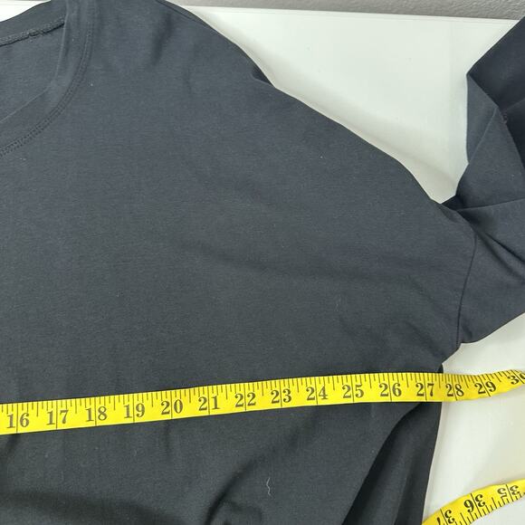 Habitat LIV Shirt Top Womens Medium Black Lagenlook Boxy Minimalist Pima Stretch - Picture 8 of 10